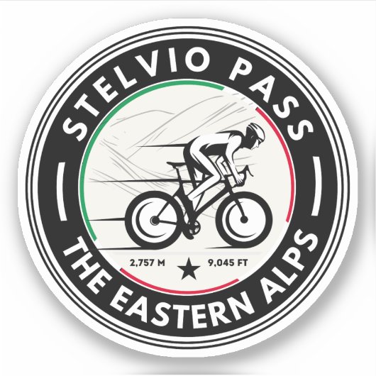 パスソデッロステルヴィオ – stelvioパスイタリアンサイクリング シール (正面)