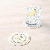 パスソバーシーダーエレガント金ゴールドのスワップ ラウンドペーパーコースター (インサイチュ)