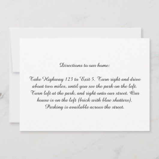 パスソバーセダーユダヤ教ホリデーディナーマッゾマッツァ 招待状 (裏面)