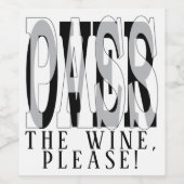 パスソバーワインボトルラベルパスソバーザワイン ワインラベル (シングルラベル)