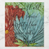 パスソバーワインボトルラベルビューティフルフルーア ワインラベル (シングルラベル)