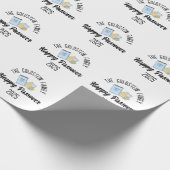 パスソパーソナライズされたーバーの姓 ラッピングペーパー (角)