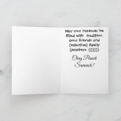 パスソーバおもしろい定義ハガダマカラフルツァ カード (内部)