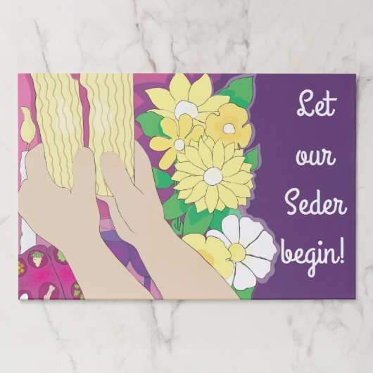 パスソーバティアウェイランチョンマットパッド/フローラシーダマット ペーパーパッド (正面)