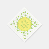 パスソーバーカクテルナプキンス「グリーン/イエロー葉ズ」 スタンダードカクテルナプキン (角)