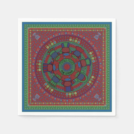 パスソーバーカクテルナプキンズシーダーテーブルパターン スタンダードカクテルナプキン (正面)