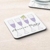 パスソーバーコースター「パスソーバーワイン&マッツァ」 コースター (左側)