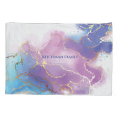 パスソーバーシーダーウォーターカラー金ゴールドゲートパーソナライズされたト 枕カバー (裏面)