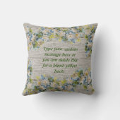 パスソーバーシーダーピロー素朴コテージフローラ&ウッド クッション (裏面)