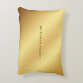 パスソーバーシーダー金ゴールドパーソナライズされた斜枕ケース アクセントクッション (裏面(縦))