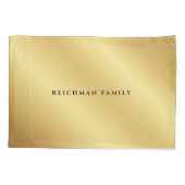パスソーバーシーダー金ゴールドパーソナライズされた斜枕ケース 枕カバー (裏面)