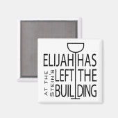 パスソーバースクエアマグネット「エリヤは離れ建物を持つ」 マグネット (正面/裏面)
