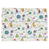 パスソーバーセダーマッツァワインフカラフルログ予測できなズ ラージペーパーバッグ (裏面)