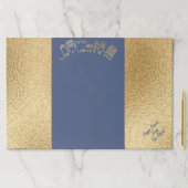 パスソーバーティアウェイランチョンマットパッド/ブルー金ゴールドエルサレム ペーパーパッド (インサイチュ)