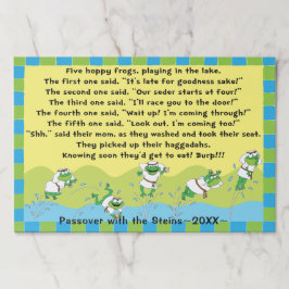 パスソーバーティアウェイランチョンマットパッド/「5ぴょう型カエル」 ペーパーパッド