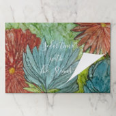 パスソーバーティアウェイランチョンマットビューティフルフルーア ペーパーパッド (折り畳み)