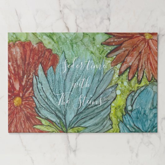 パスソーバーティアウェイランチョンマットビューティフルフルーア ペーパーパッド (正面)