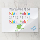 パスソーバーティアウェイランチョンマット/パスソーバーキッズテーブルPA ペーパーパッド (折り畳み)