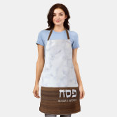 パスソーバーペサパーソナライズされたッハ大理石+木モダン材  エプロン (着用した状態)