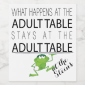 パスソーバーワインボトルラベルアダルトテーブル ワインラベル (シングルラベル)