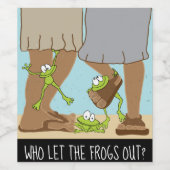 パスソーバーワインボトルラベル誰がカエルを出した? ワインラベル (シングルラベル)