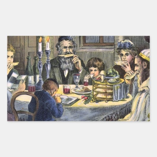 パスソーバー料理 長方形シール (正面)