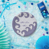 パスソーバー紙プレート金ゴールド星/紫 ペーパープレート (パーティー)