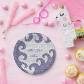 パスソーバー紙プレート金ゴールド星/紫 ペーパープレート (パーティー)