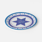 パスソーバー紙プレート青/紫パターン ペーパープレート (アングル)