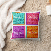 パスソーバー16 x 16カラフルマツァ クッション (ブランケット)