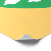 パスタおもしろいーフードプンパステルカラータイポグラフィアート ポスター (角)