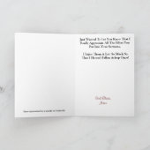 パスタおもしろいー感謝の日カード カード (内部)