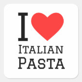 パスタが大好イタリアンき スクエアシール (正面)