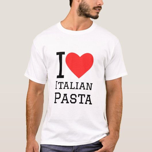パスタが大好イタリアンき Tシャツ (正面)