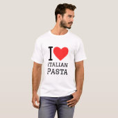 パスタが大好イタリアンき Tシャツ (正面フル)