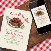 パスタとおしゃぶり イタリアン ベビーシャワー 招待状