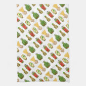 パスタとコショウの瓶 キッチンタオル (縦)