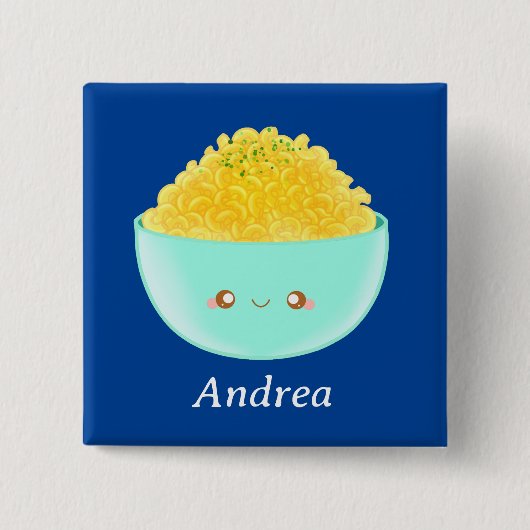 パスタとチーズ 缶バッジ (正面)