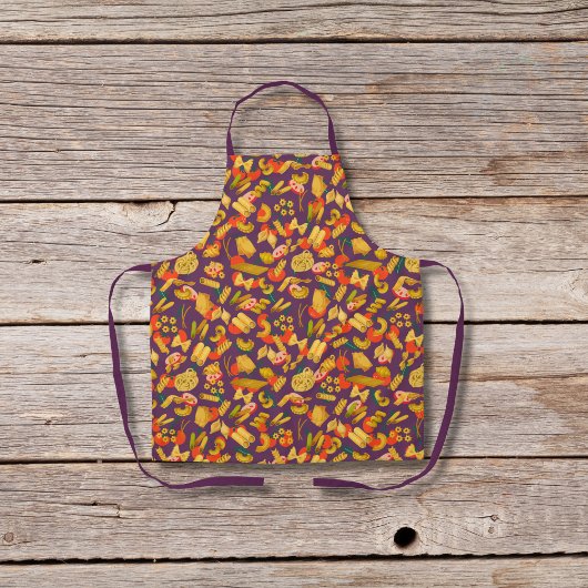 パスタと野菜パープル エプロン