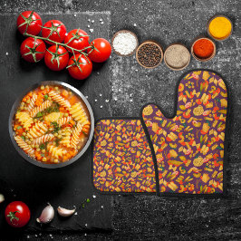 パスタと野菜パープル 鍋つかみ&鍋敷きセット