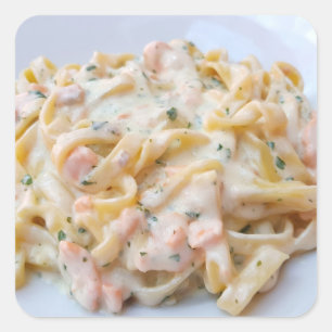 パスタのカスタムな食糧写真 スクエアシール