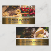 パスタのハーブとスパイス | 料理 名刺 (正面/裏面)