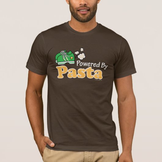 パスタのランナーのTシャツによって動力を与えられる Tシャツ (正面)