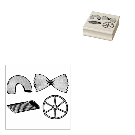 パスタの形状イタリアンフードペンマカロニスタンプ ラバースタンプ (押印)