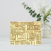 パスタの種類と多種多様なパスタ ポストカード (スタンド正面)