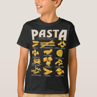 パスタの種類 – 食イタリアンべ物パスタ愛好家グルメスパ Tシャツ
