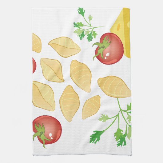 パスタの貝 キッチンタオル (縦)