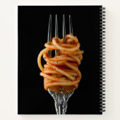 パスタをフォークで回転,フードスパゲッティ ノートブック (裏面)