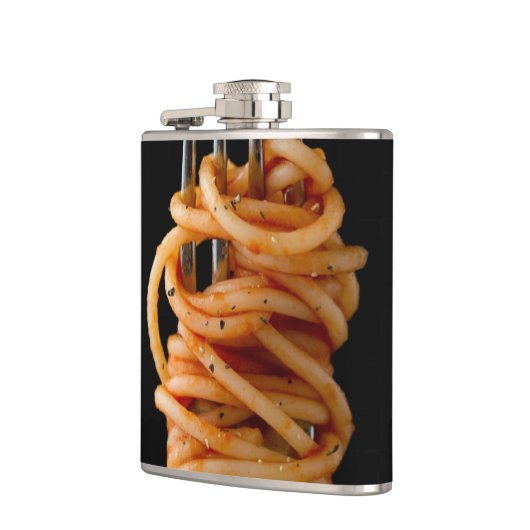 パスタをフォークで回転,フードスパゲッティ フラスク (左)