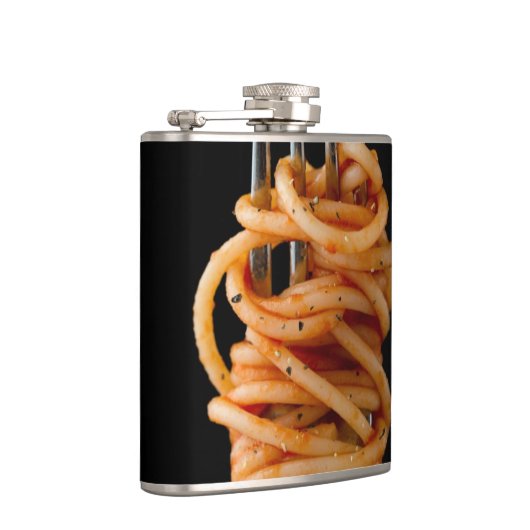 パスタをフォークで回転,フードスパゲッティ フラスク (右)